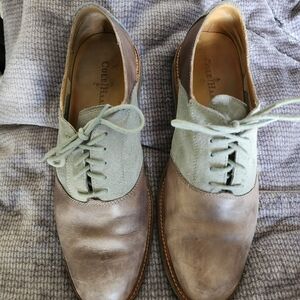 Cole Haan Men's Two-Tone Leather and Suede Shoes Brown/Green